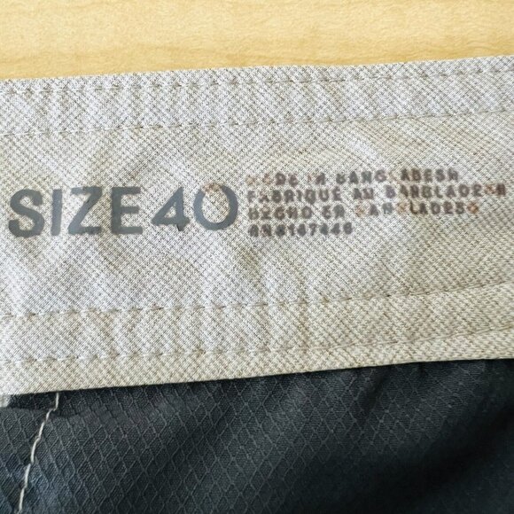 Hang Ten Men's Beige Shorts Size 40 Flat Front Zip Drawstring Waist Pockets - Picture 7 of 13